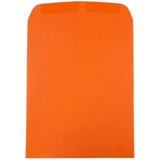 JAM Paper 9" x 12" Brite Hue Orange Open End Catalog Colored Envelopes, 100ct. {3}