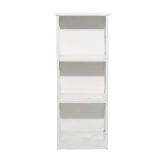 White Wood Traditional Shelving Unit {3}