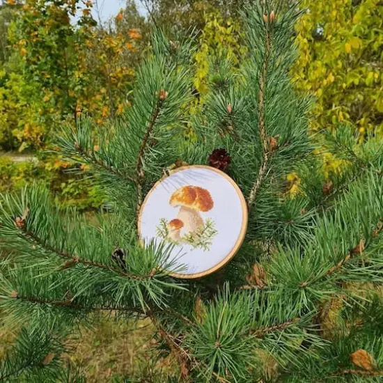 Alisa White Mushrooms Cross Stitch Kit {3}