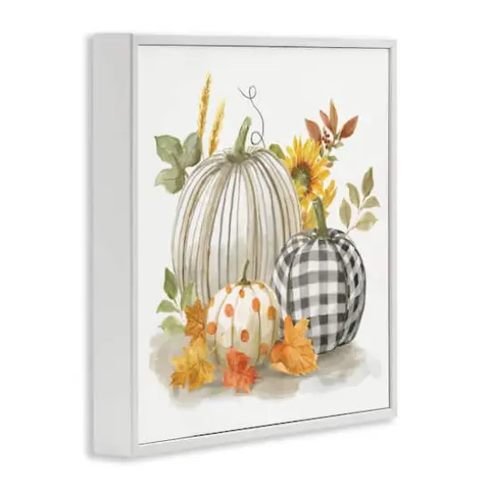 Stupell Industries Patterned Pumpkins Autumn Harvest Framed Giclee Art White {4}