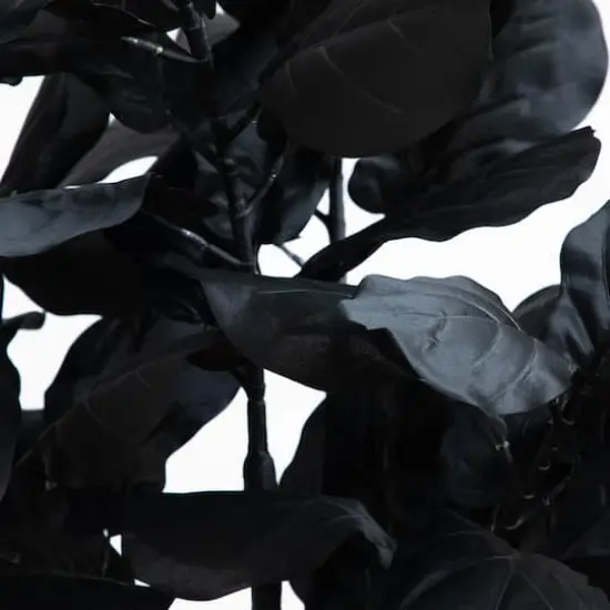 4ft. Artificial Halloween Black Fiddle Leaf Tree {4}