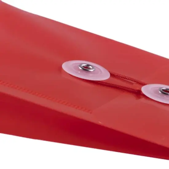JAM Paper 4.25" x 6.25" Open End Plastic Envelopes with Button and String Closure, 24ct. Red {5}