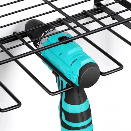 NEX&trade; 27" Black Wire Power Tool Wall Organizer {6}