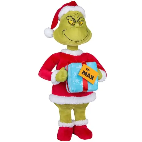22" Grinch with Present Holiday Greeter {1}