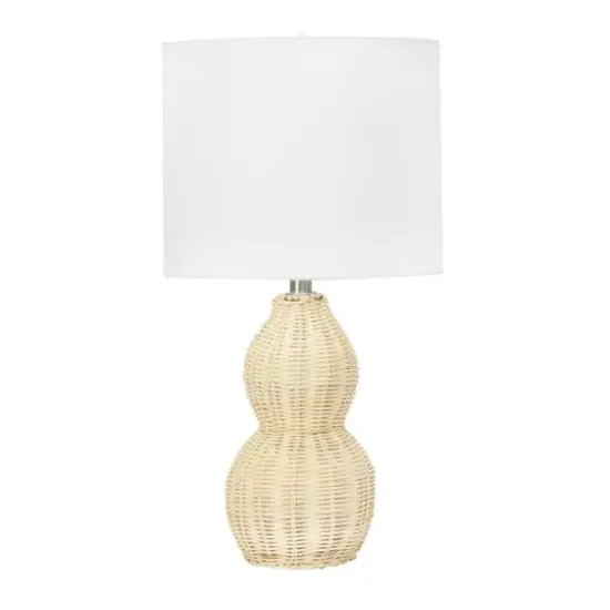 Hello Honey&reg; Gourd Shaped Rattan Table Lamp {1}