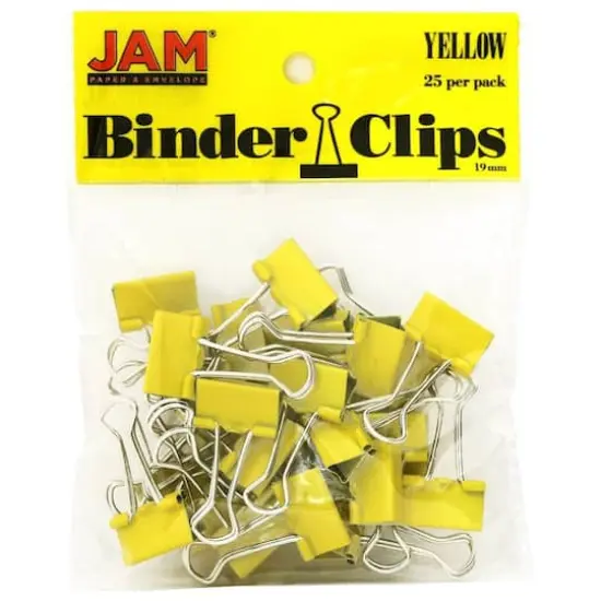 JAM Paper Desk Essentials Paper Clips & Binder Clips Kit Yellow {5}