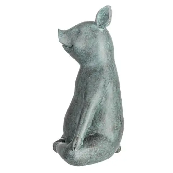 Hello Honey&reg; 12" Gray Yoga Pig Decoration {6}
