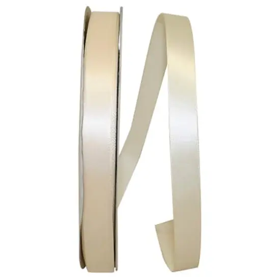 JAM Paper 5/8" x 100yd. Satin Single Face Ribbon Cream {1}