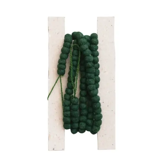6ft. Wool Felt Ball Garland Dark Green {4}
