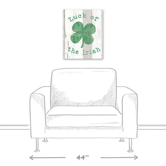 Luck Irish Clover 16" x 20" Canvas Wall Art {6}
