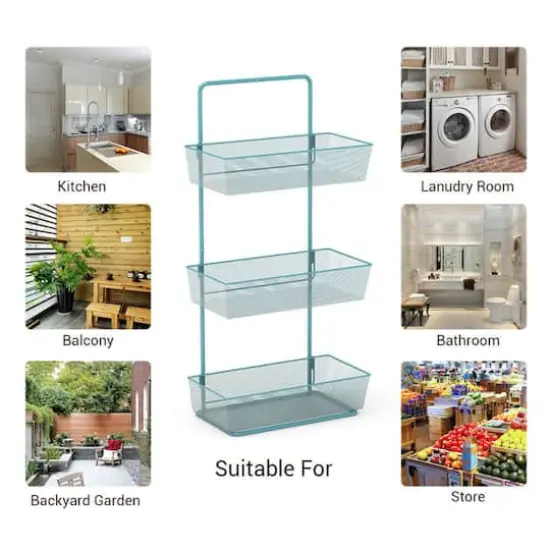 NEX&trade; 15" Over the Door Basket Organize Blue {6}