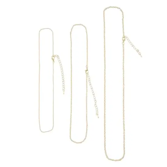 14K Gold Plated Cable Necklace Set by Bead Landing&trade; {3}