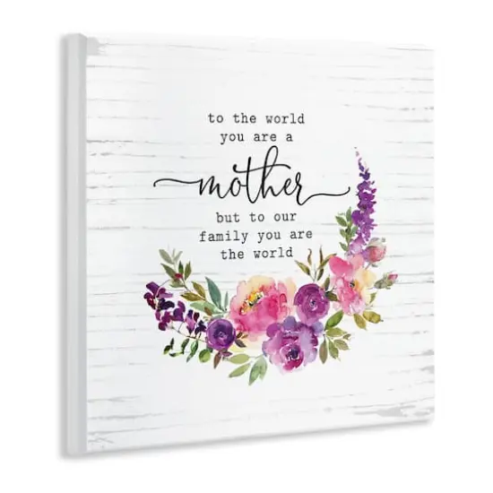 Stupell Industries Sentimental Mother's Day Flower Quote Watercolor Detail Wall Plaque Art {4}