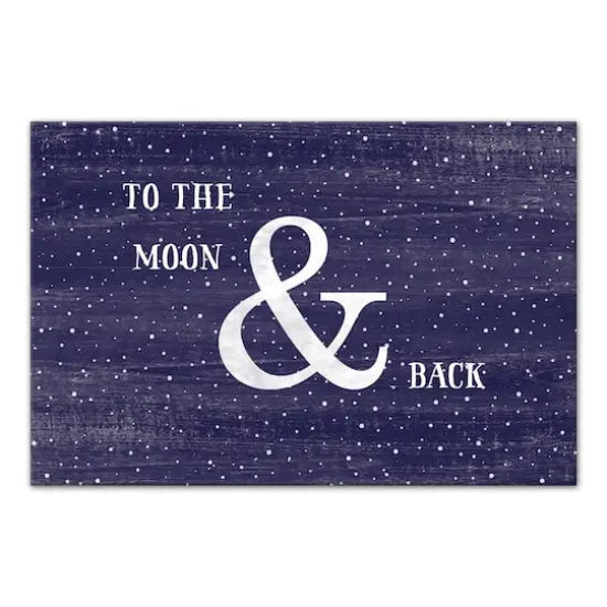To The Moon & Back Canvas Wall Art {1}