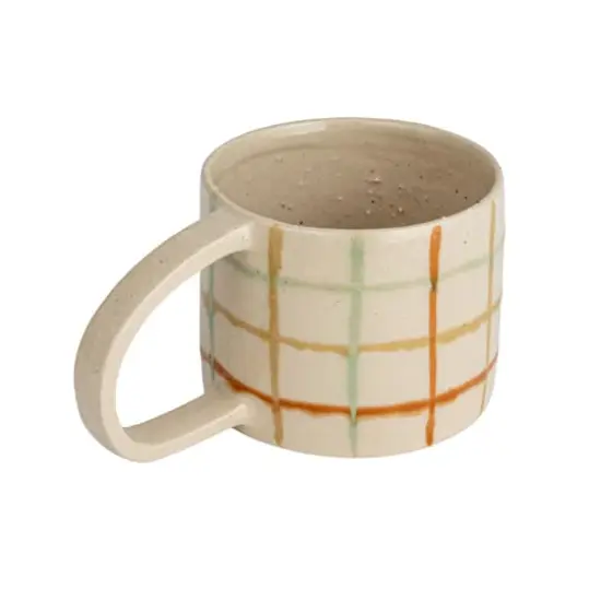 Hello Honey&reg; 12oz. Multicolor Stoneware Mugs with Checkered Pattern, 4ct. {3}