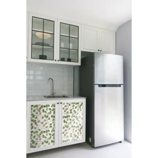 RoomMates Cat Coquillette Eucalyptus Peel & Stick Wallpaper Green and White {4}