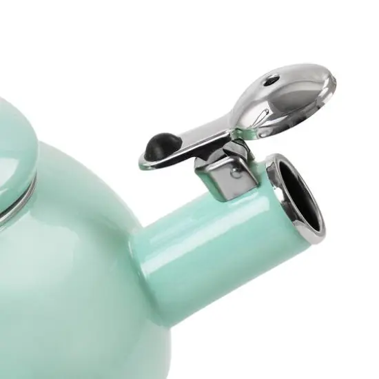 Martha Stewart 1.5qt. Mint Enamel on Steel Stovetop Tea Kettle {3}