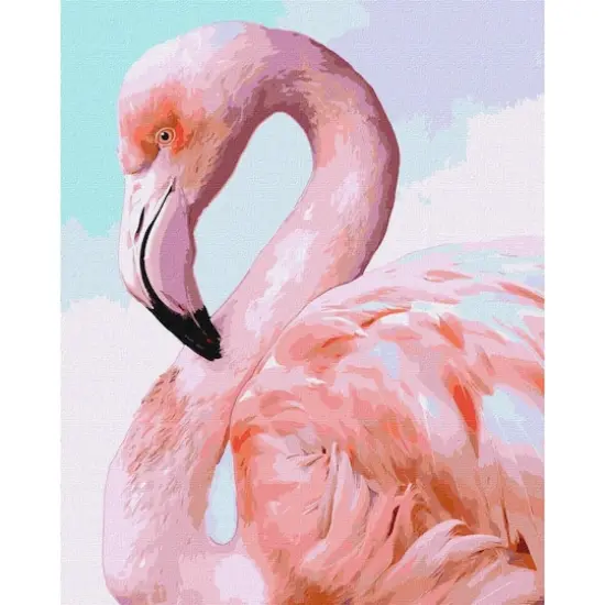 Ideyka Pink Flamingo Painting by Numbers Kit {1}