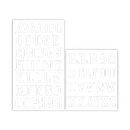 White Serif Alphabet Iron-On Transfers by Make Market&reg; {1}