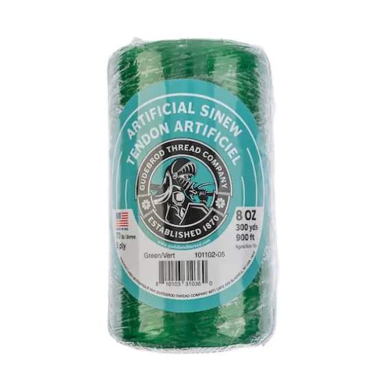 Gudebrod Artificial Sinew, 300yd. Emerald Green {1}