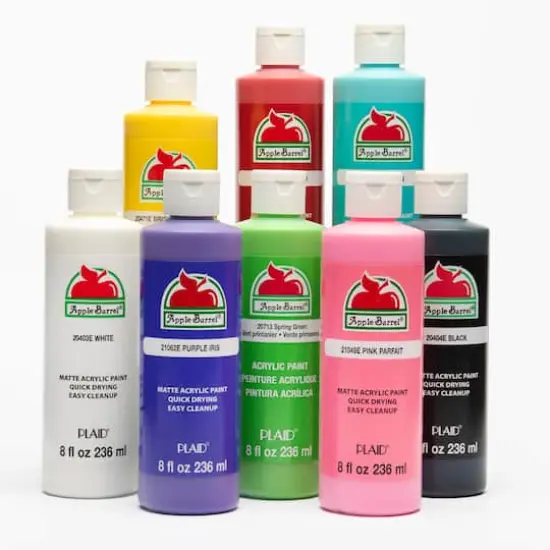 Apple Barrel&reg; Matte Acrylic Craft Paint 8 Color Set {10}