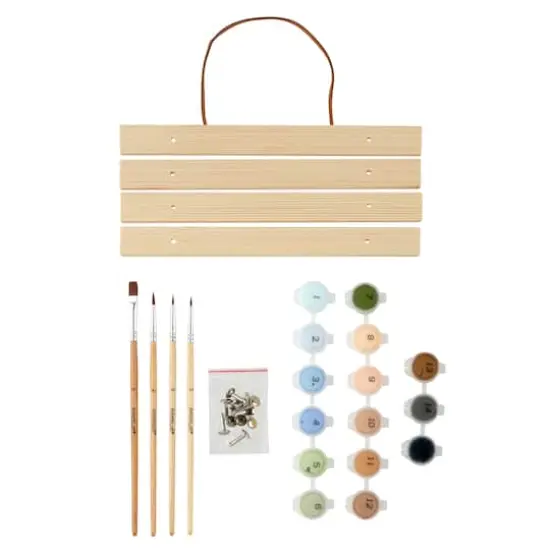 8" x 10" Puppy in Flowers Paint-by-Number Kit with Wood Display Hanger by Artist's Loft&reg; {3}