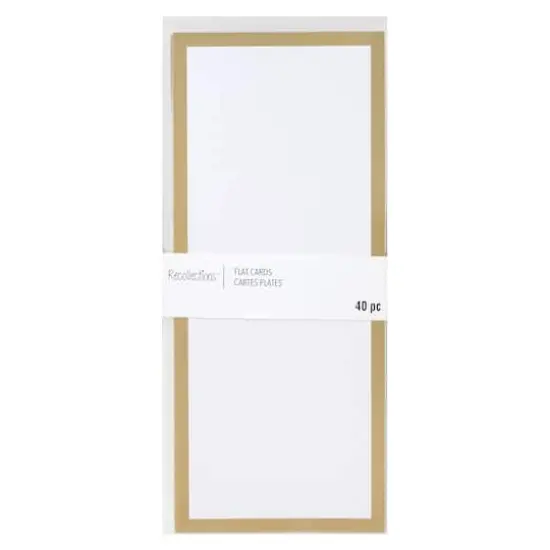 Flat Cards by Recollections&trade;, 3.87" x 9.25" Gold {1}