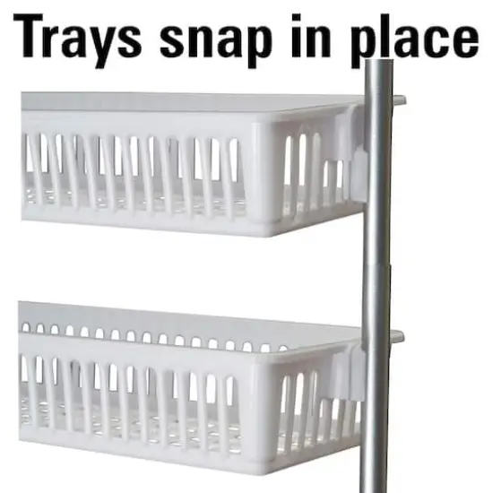 Household Essentials Over the Door Storage Rack White {5}