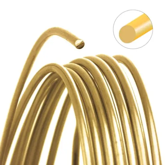 The Beadsmith&reg; Wire Elements&trade; 14 Gauge Tarnish Resistant Soft Temper Wire, 10ft. Gold {5}