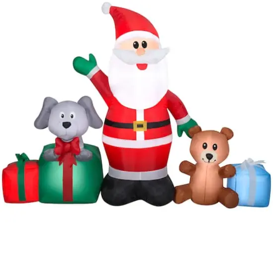 5ft. Airblown&reg; Inflatable Christmas Santa and Friends {1}