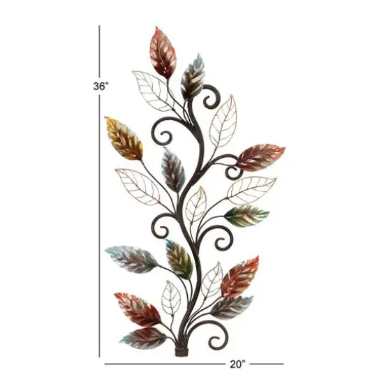 36" Multicolor Metal Traditional Floral Wall D&eacute;cor {7}