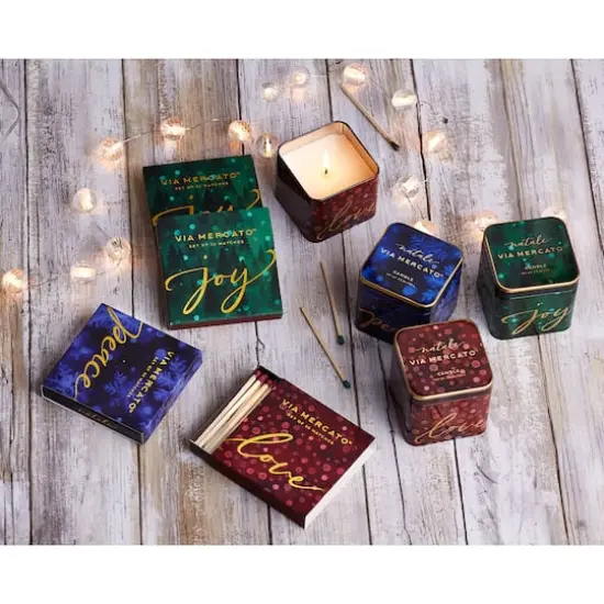 European Soaps Natale Square Jar Candle Joy {5}