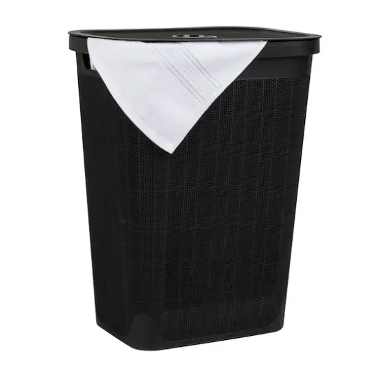 Mind Reader 18" x 24" Slim Laundry Hamper Black {1}