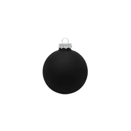 Whitehurst 8ct. 3.25" Matte Glass Ball Ornaments Black Matte {1}