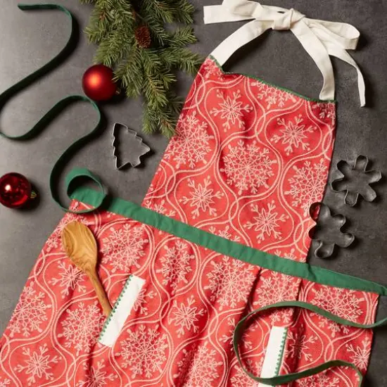 DII&reg; Joyful Snowflakes Jacquard Collection Apron {7}
