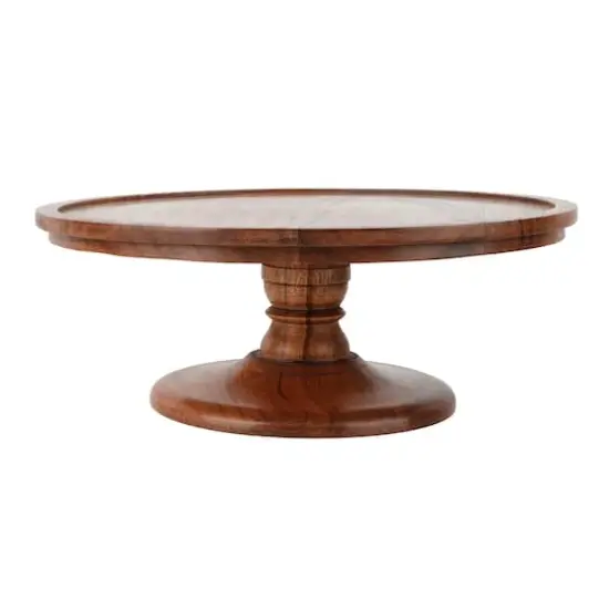 10" Natural Wooden Cake Stand by Ashland&reg; {3}