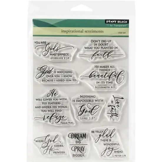 Penny Black Inspirational Sentiments Clear Stamps {1}