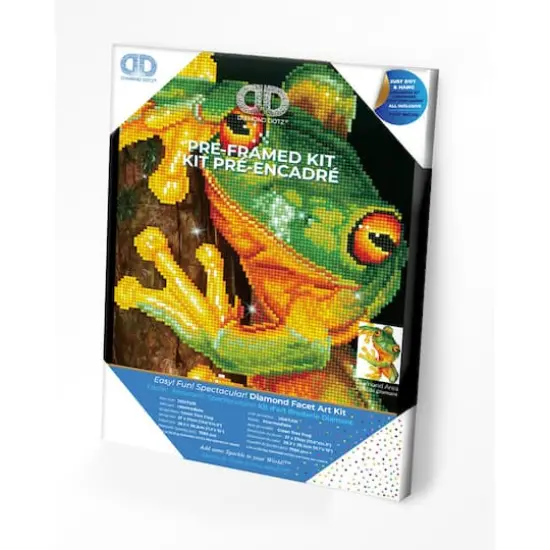 Diamond Dotz&reg; Intermediate Green Tree Frog with Frame Diamond Painting Kit {4}