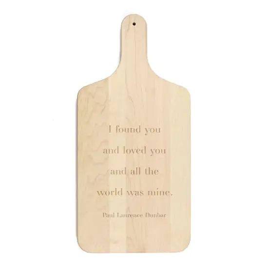 17" All the World Was Mine Maple Paddle Cutting Board {1}