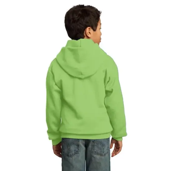Port & Company® Colors Youth Core Fleece Pullover Hooded Sweatshirt Lime {5}