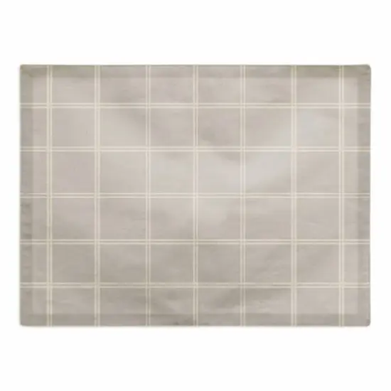 Gray & White Check Cotton Twill Placemat {1}