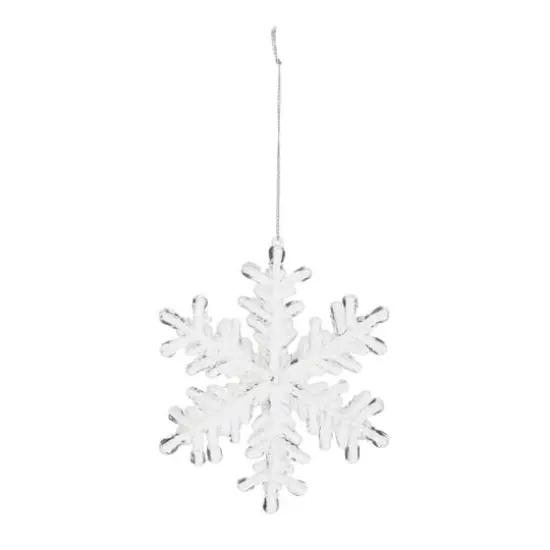 5.5" Clear Acrylic Snowflake Ornaments, 12ct. {4}