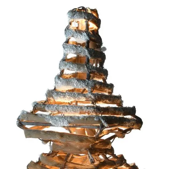 60" Pre-Lit Champagne Vine Lamppost {7}