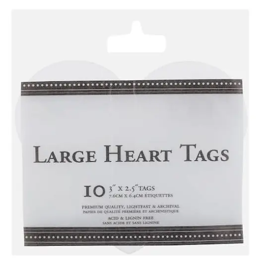 JAM Paper White Large Heart Gift Tags, 10ct. {4}