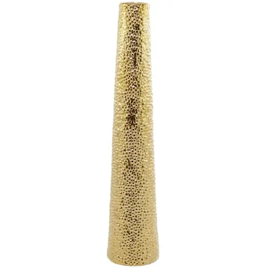 Modern Ceramic Vase with Bubble Texture Gold {5}