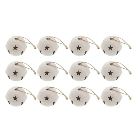 Haute Decor 12ct. 2" Jingle Bell Ball Ornaments Ivory {1}