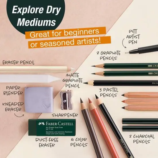 Faber-Castell&reg; Dry Mediums Art & Graphic Try It Box Set {5}