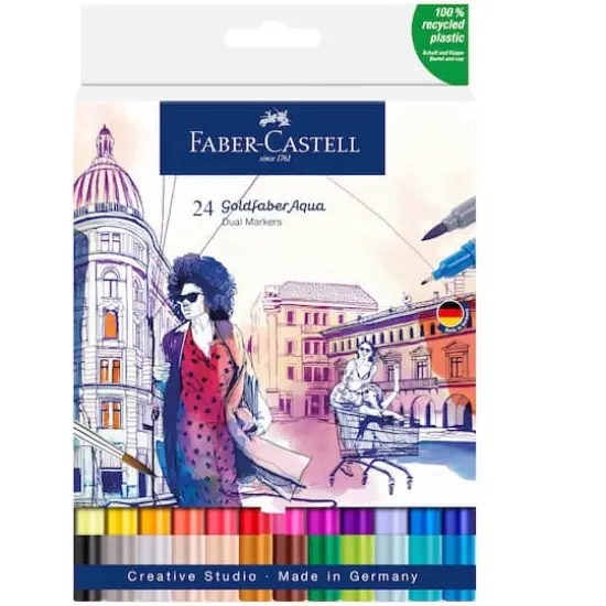 Goldfaber Woman Dual Ended Aqua Markers, 24ct. {1}