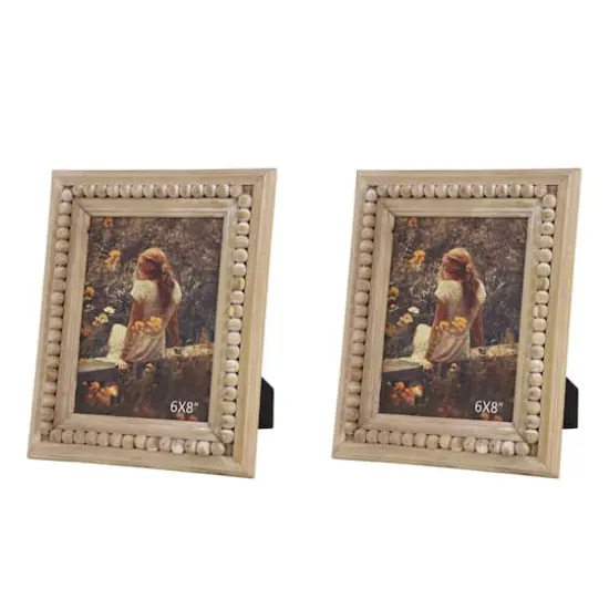 2 Pack Light Brown Wood Bohemian 9" x 11" Frame {8}