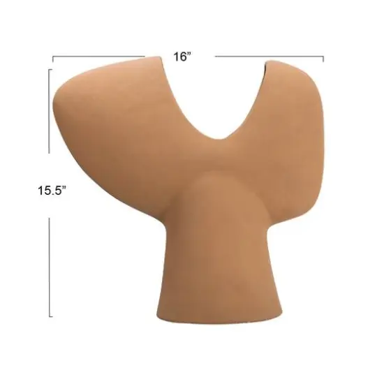 Hello Honey&reg; 16" Modern Terra Cotta Abstract Vase Matte Terra Cotta {8}